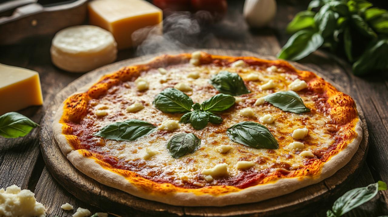Dégustez une pizza surgelée aux fromages avec des conseils de cuisson et évaluations clients
